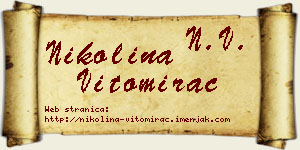 Nikolina Vitomirac vizit kartica